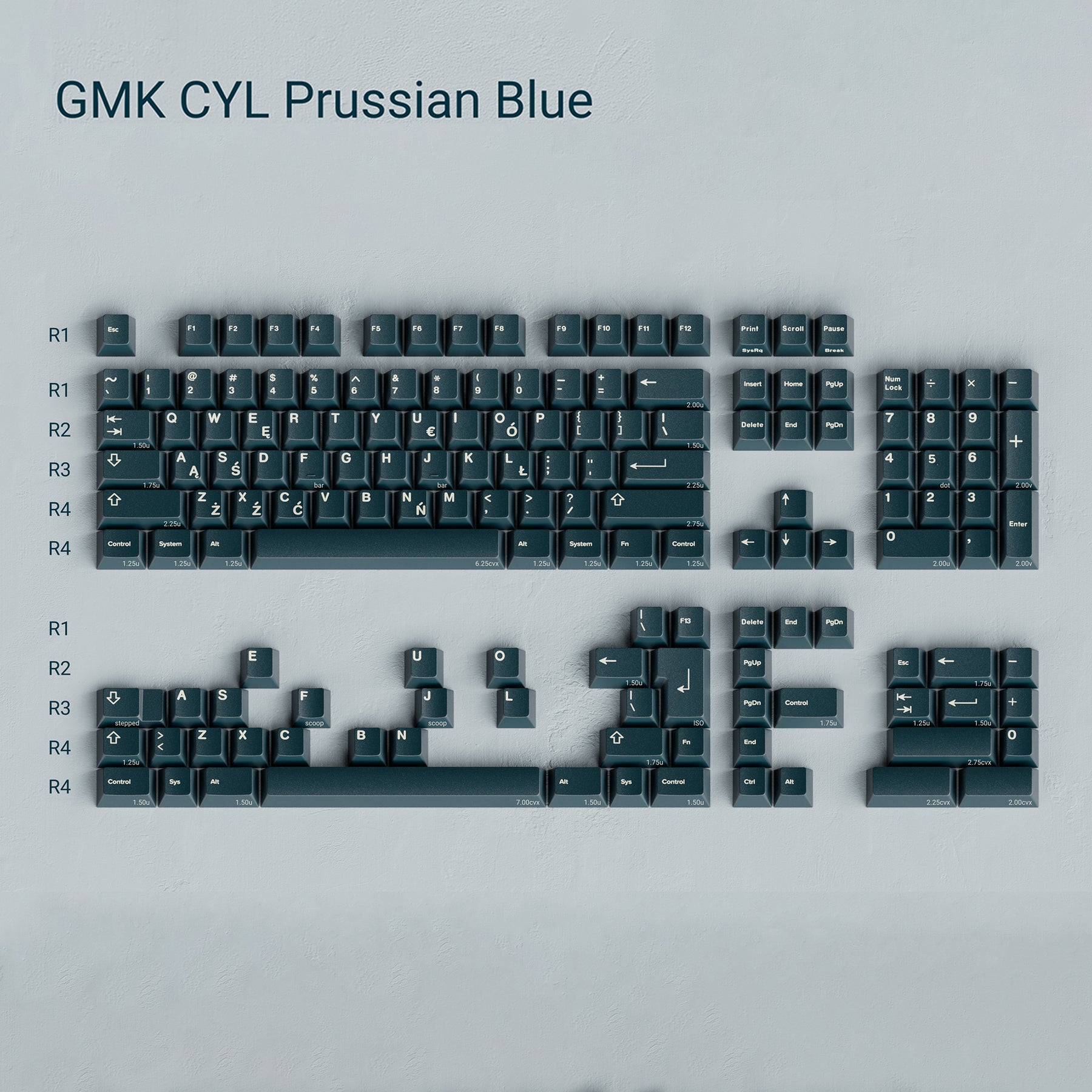 GMK CYL Prussian Blue