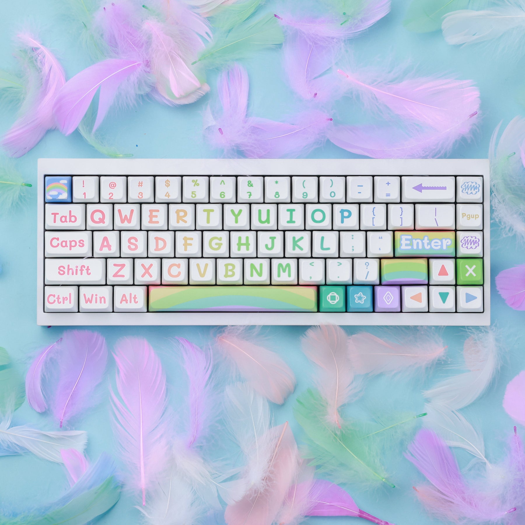 Rainbow MDA Profile keycaps set