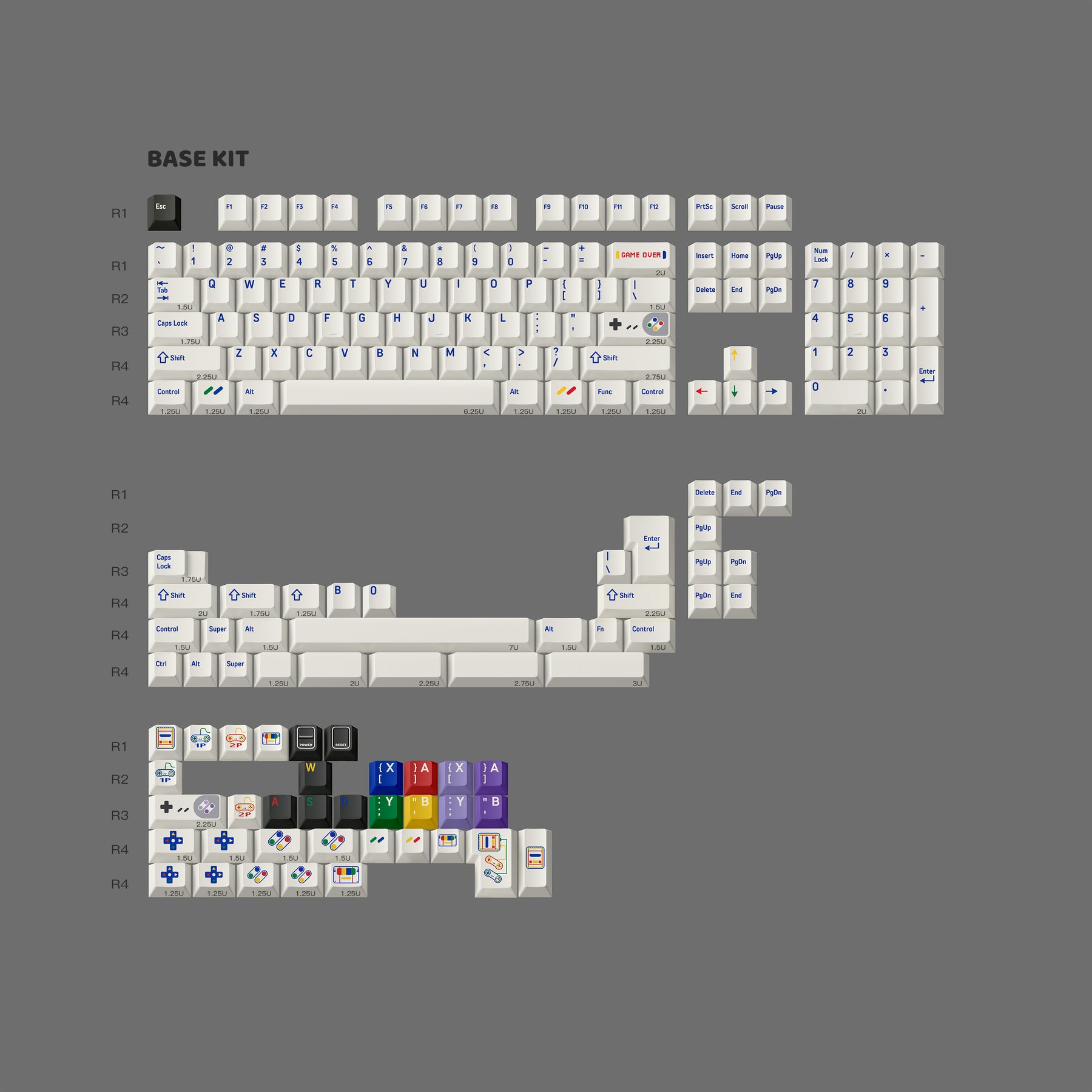 FBB SFC 1990 Cherry profile keycap set